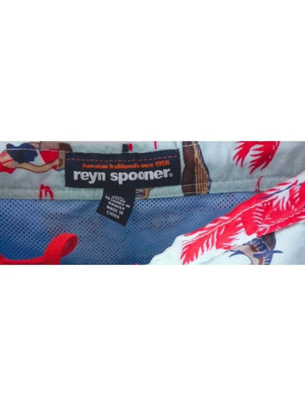REYN Spooner Hawaiian SWIMMING Trunks 38018 Beach Scenes Waist 36